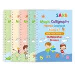 5 pcs Magic Practice Book Set with 5 Sis, 1 Pen and 1 Gripper for age 3+ Kids | PreSchool Handwriting Book for Kids - All in One Magic in One Set for Babies - Kids Developments Gifts - Image 4