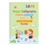 5 pcs Magic Practice Book Set with 5 Sis, 1 Pen and 1 Gripper for age 3+ Kids | PreSchool Handwriting Book for Kids - All in One Magic in One Set for Babies - Kids Developments Gifts - Image 8