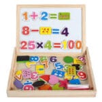 "Wooden Magnetic Educational Drawing & Math Board" - Image 9