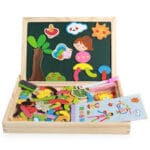 "Wooden Magnetic Educational Drawing & Math Board" - Image 6